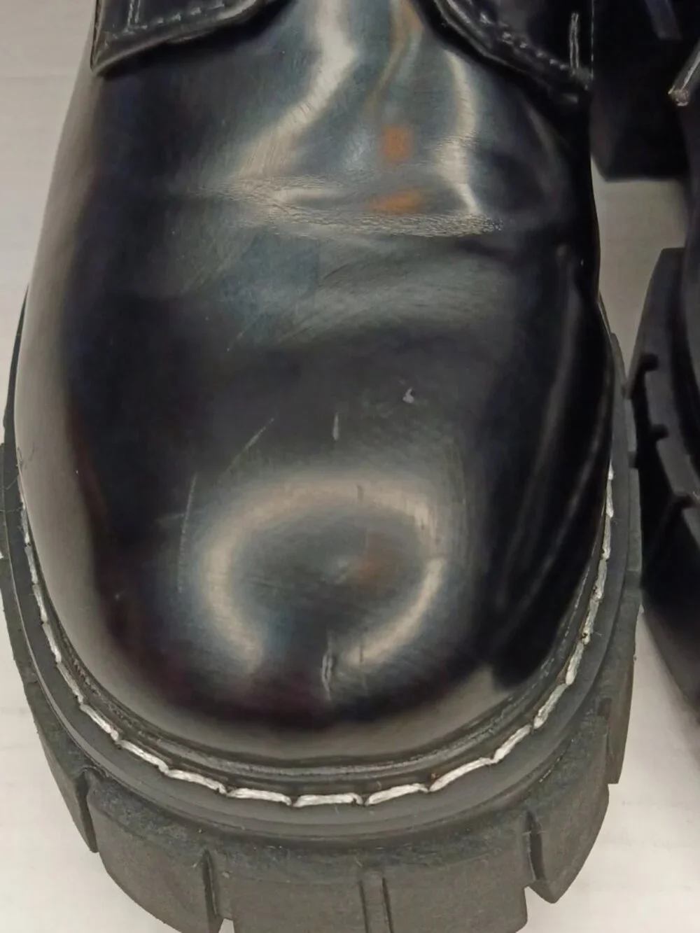 Steve Madden Delaney Black Patent Platform Oxfords Women’s Size 5.5M